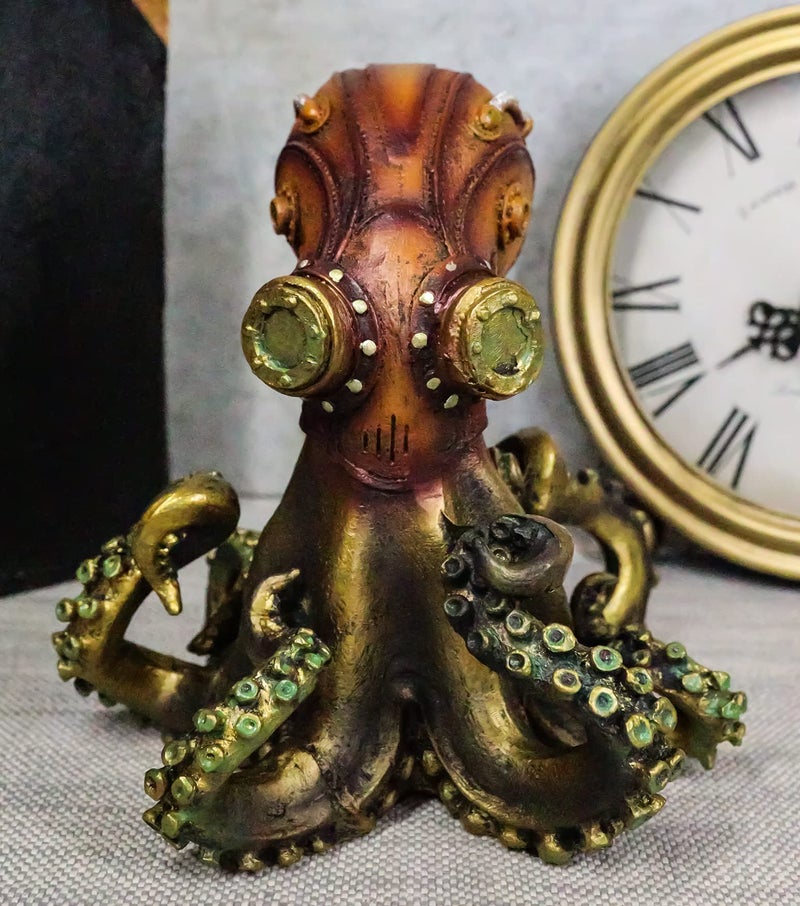 Ebros Gift Ebros Steampunk Giant Kraken Octopus Marauder Statue 5.5" Tall Deep Sea Military Cephalopod Unit Figurine Decor for Sci Fi Fantasy Lovers - Image 2